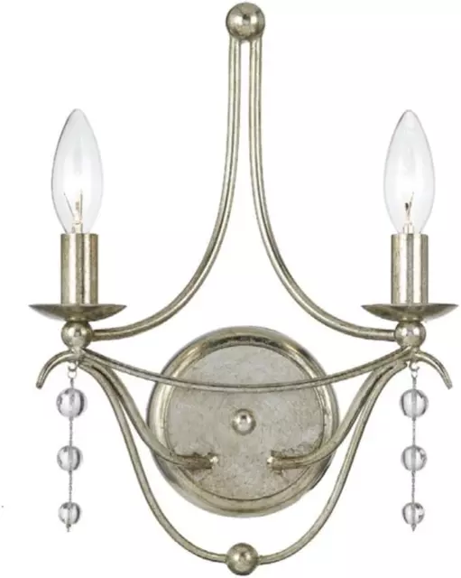 432-SA Traditional Two Light Wall Sconce from Metro Collection in Pwt, Nckl, B/S