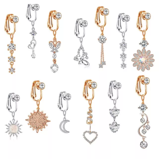 Clip Navel Rings Navel Clip on Fake Belly Rings Body Jewelry Belly Button Rings