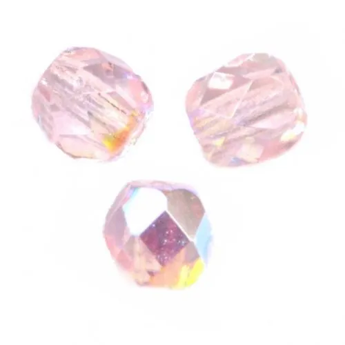 50 Perles Facettes cristal de boheme 4mm - ROSALINE AB