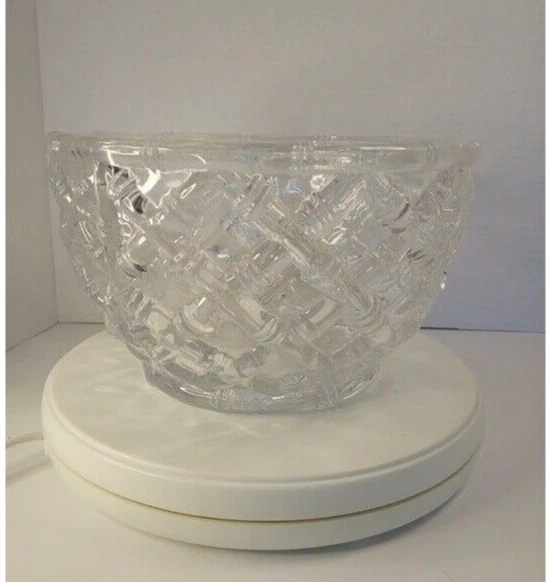Shannon Crystal Bamboo Garden Serving Bowl *New in Box" Vintage Pattern