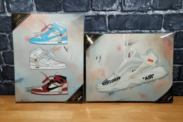 Nike Jordan 1 x Oliver Gal Canvas Wall Art Sneaker “Obsidian & Bred x LV  ” 20x28