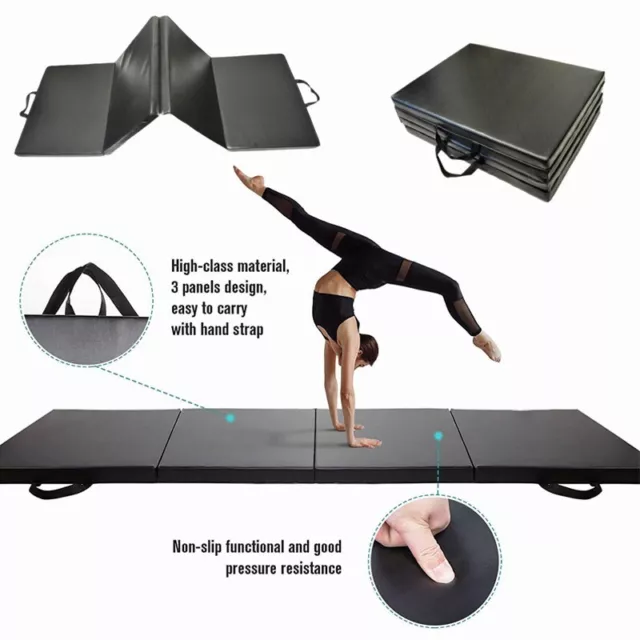 Folding Exercise Floor Mat Dance Yoga Gymnastics Training Home Gym Pilates Judo