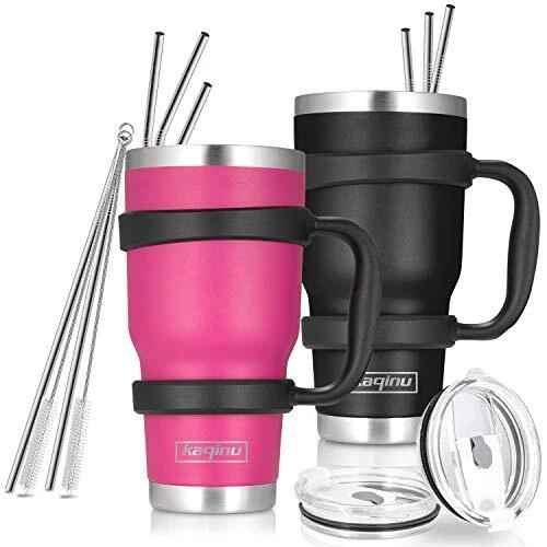 30oz Tumbler  2 Packs Stainless Steel Double Wall Vacuum Insulated Tumbler Tr...