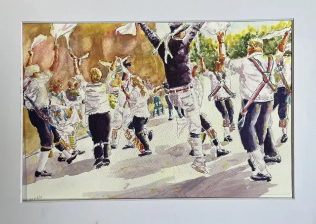 Original Painting “Morris Men Of Saddleworth”, Watercolour Painting