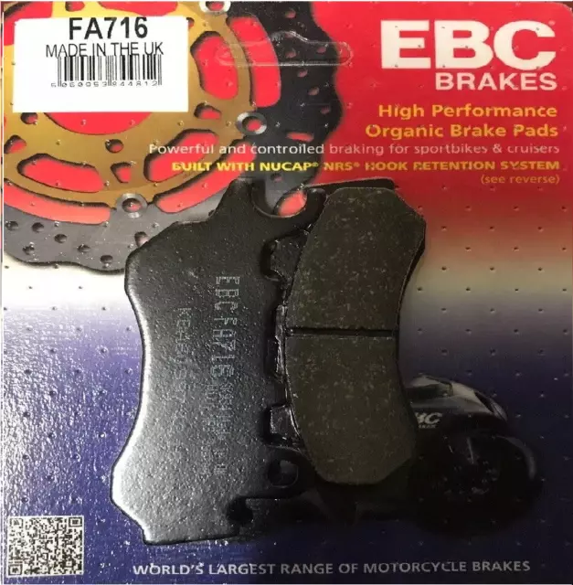 Fits HONDA CB125F GLR125 GLR 125 2017 - 2021 2022 EBC Brake Pads FRONT FA716