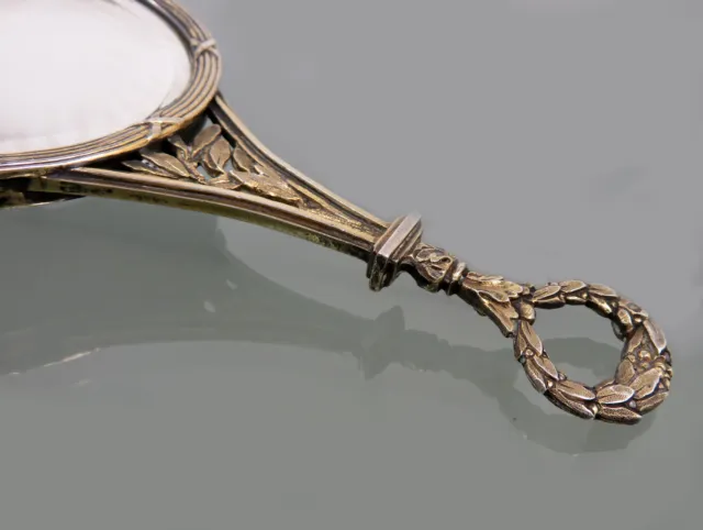 Miniatura Espejo de Mano Plata Francia Estilo Imperial° Miroir Empire