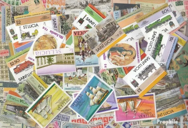 St. Lucia 500 different stamps