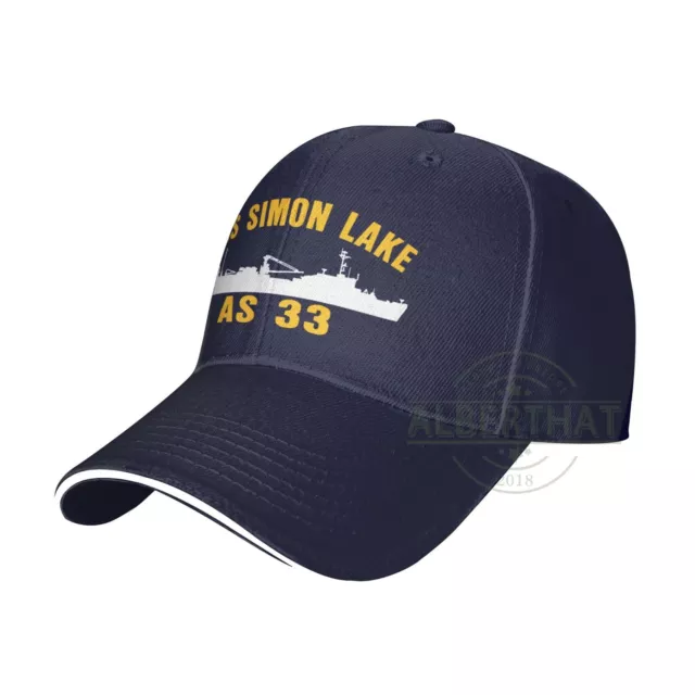 USS Simon Lake AS 33 Men'S Baseball Cap Adjustable Snapback Hats Unisex Dad Hat