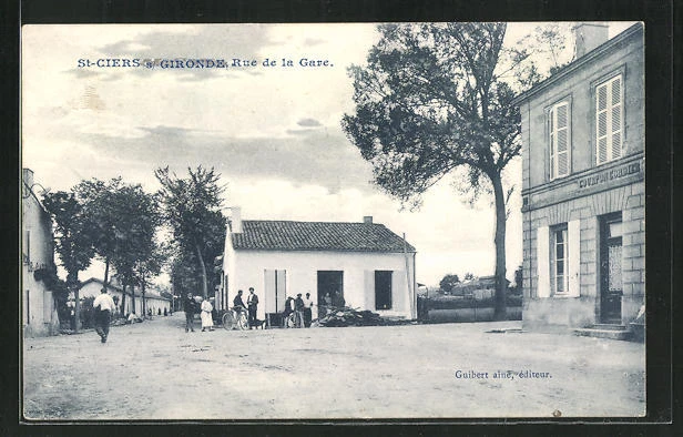 CPA Saint-Ciers-sur-Gironde, Rue de la Gare