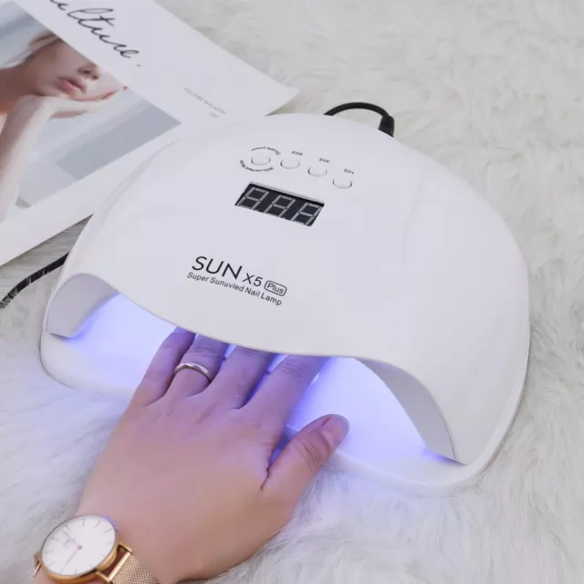 LED Lamp 72W Nail LCD Display Nails UV for Gel Varnish Fast Curing Manicure Gel