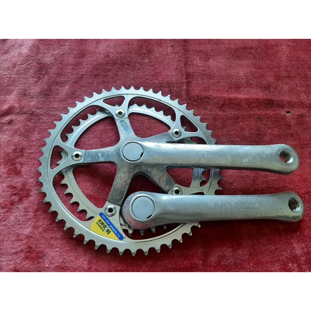 Ancien Pédalier Vélo Peugeot France – Crankset Route Course Acier