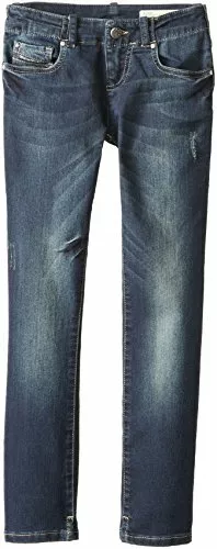 Diesel Big Girls' Grupeen J Slim Fit Skinny Leg, Indigo, 7 Youth