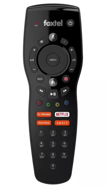Genuine Foxtel IQ5 / IQ4 / IQ3 Voice Bluetooth Remote Control w/ Netflix Button
