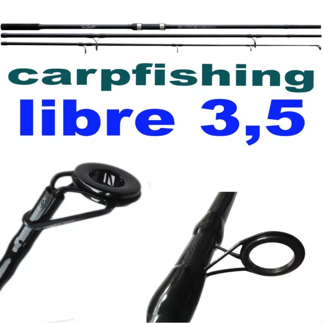 Canna Da Carpa Pesca Carpfishing In Tre Pezzi Lbs 3,50 Carbonio