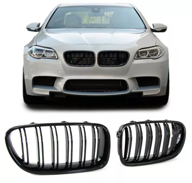 Grille Haricot Calandre Noire Brillante Bmw Serie 5 F10 F11 2010+