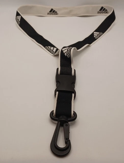 Adidas Lanyard Neck Strap Keychain Logo Black