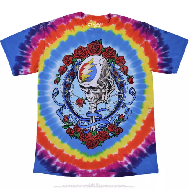 GRATEFUL DEAD-NEVER DEAD-SYF-TIE DYE T-SHIRT S-M-L-XL-2X,3X,4X,5X Garcia,Wier