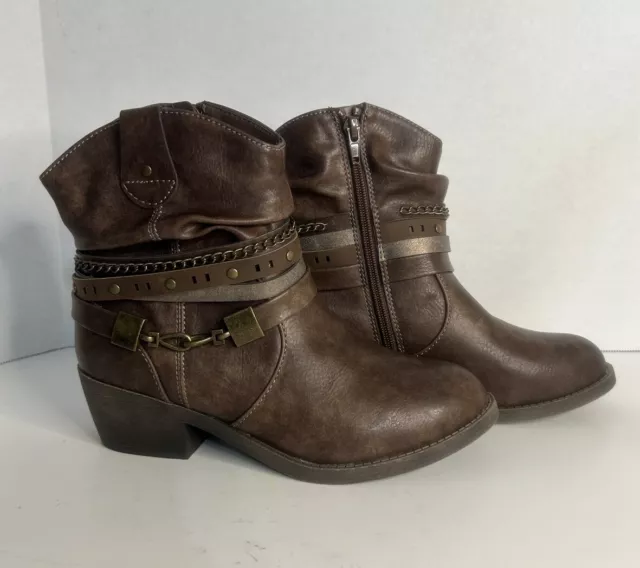 JELLYPOP WOMEN S SIZE 8.5 Blake Brown Suede Western Side Zip