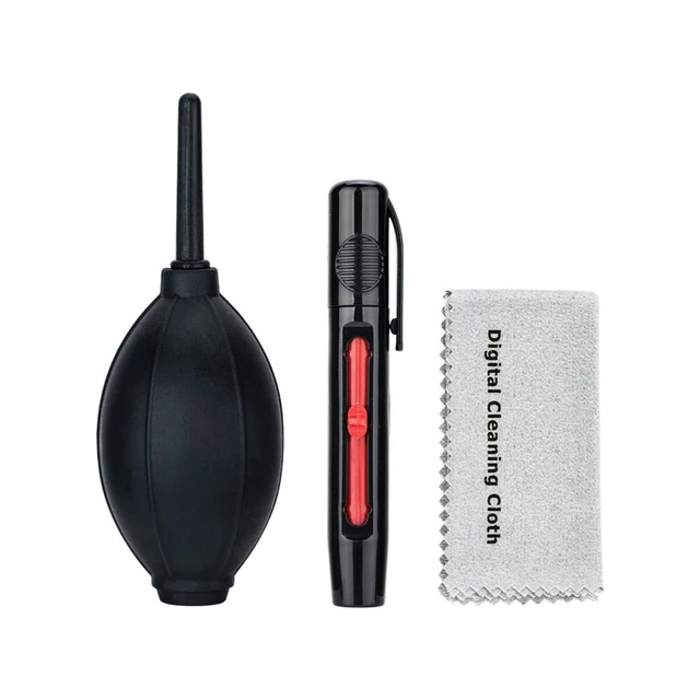 Kit De Nettoyage PROfezzion Pour Appareil Photo - Stylo, Souffleur D'Air, Chiffon Microfibre - 3 En 1