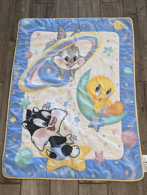 Manta de peluche cuna de colección Baby Looney Tunes Nochevieja Tweety Bird Bugs 32 X 44