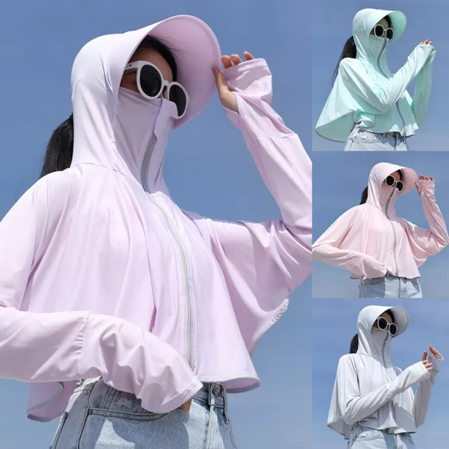 Sun Protection Clothing Hiking Jacket Outdoor Tops UV Protection Coat Zipper