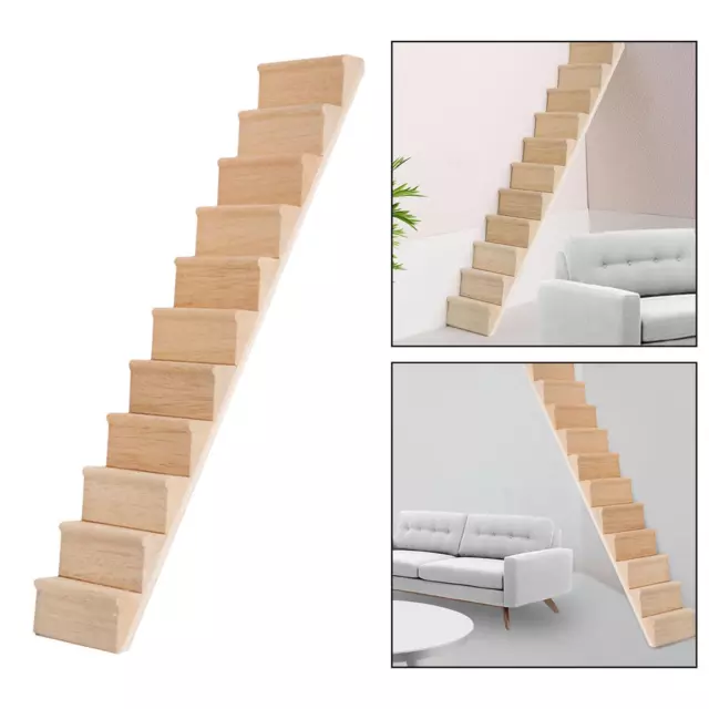 Dollhouse Miniature Stairs 1:12 Dollhouse Furniture for Photo Props Diorama