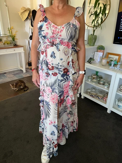 WAYNE COOPER SIZE 10 Stunning Hi Low Formal Party Floral Dress