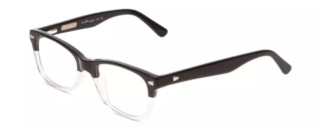 Ernest Hemingway H4606 Unisex Cateye Eyeglasses in Shiny Black Clear 2 Tone 51mm