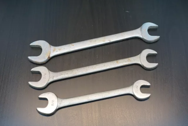 Vintage VLCHEK Open End Wrench ALLOY Lot (3 ) MADE IN USA