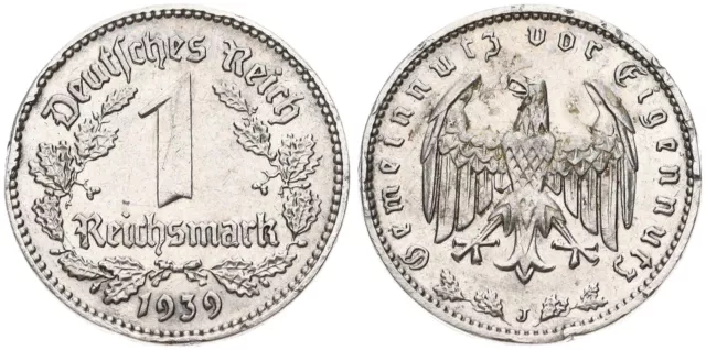 Deutschland - Deutsches Reich 1 Mark Reichsmark 1933-1939 A-J verschiedene Jahre