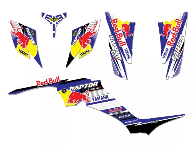 Yamaha YFM 350 RAPTOR Full Graphics Kit Decals - High Gloss Laminated