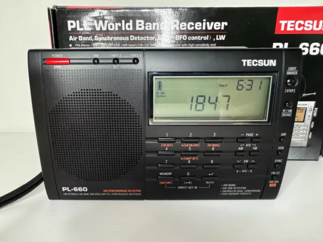 Tecsun PL660 AM FM Shortwave Radio PL-660 World Receiver with Air Band SSB