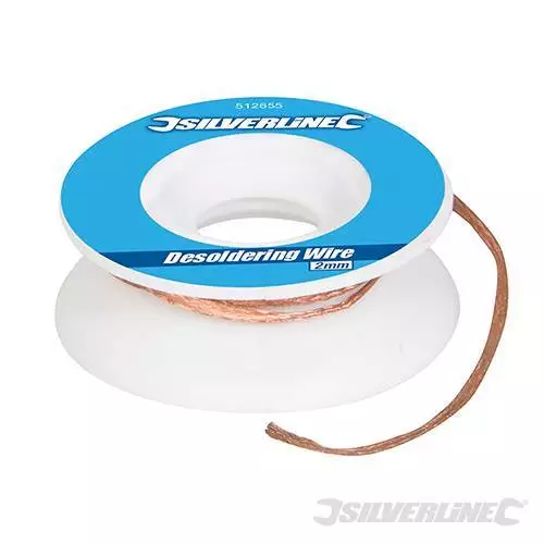 Tresse fil à dessouder diamètre de 1 ou 2 mm longueur 1.5 m