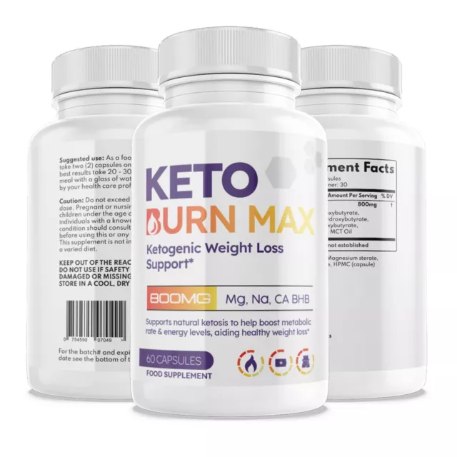 Keto Burn Max - Strongest Keto Diet Pills Weight Loss Ketosis Bhb Fat Burner 3