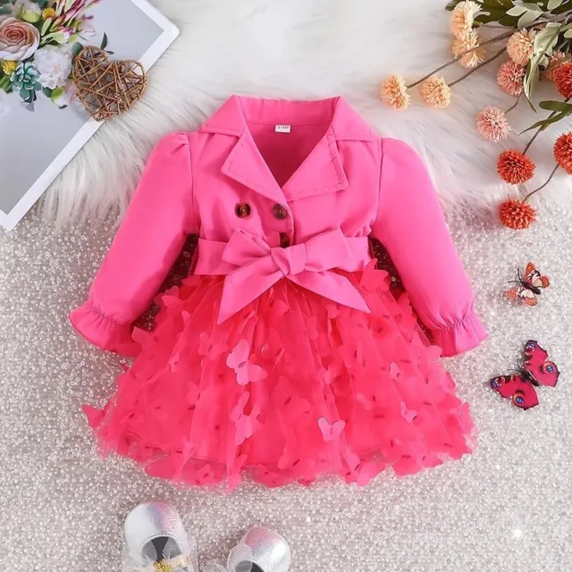 Robe à Manches sulfpour Enfant de 3-6 Mois et 12-18 Mois, Style veste.