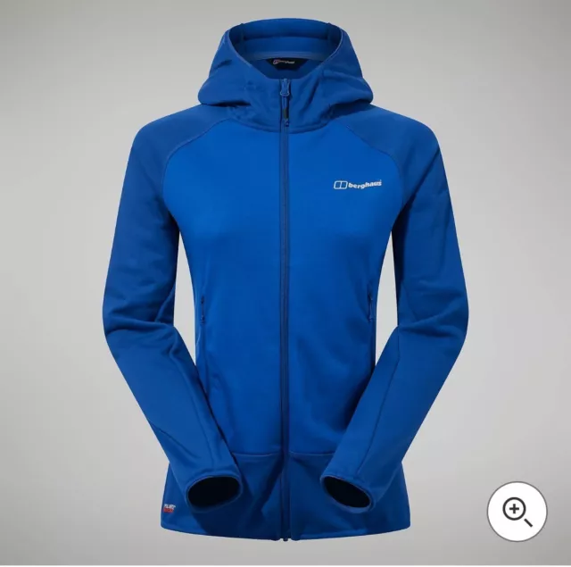 Berghaus Heuberg Ladies Hooded Fleece Blue Size 12 Rrp £85 New With Tags. 23