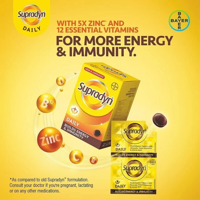 Supradyn Daily Multivitamin (150 Tablets) For Immunity & Energy