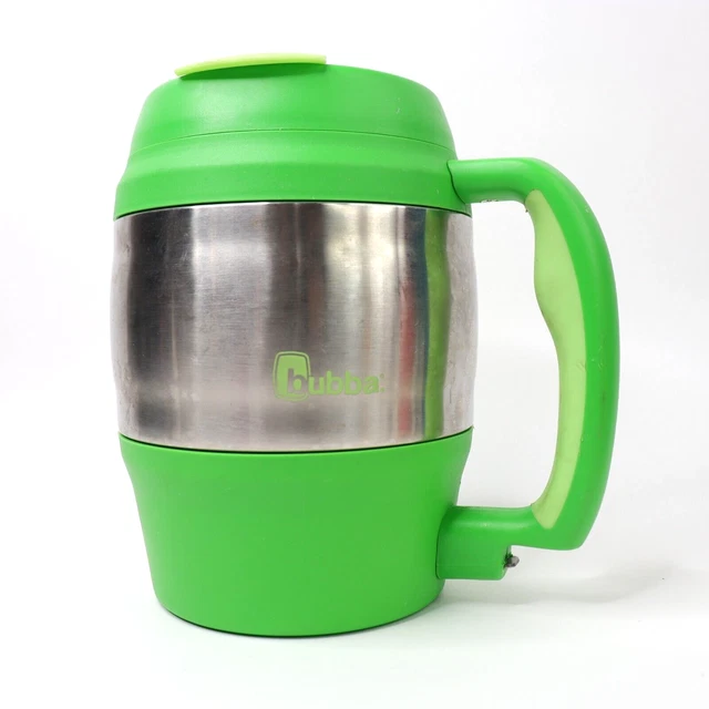 BUBBA KEG 52oz Ounce Insulated Travel Mug Green & Stainless With Handle Flip Top