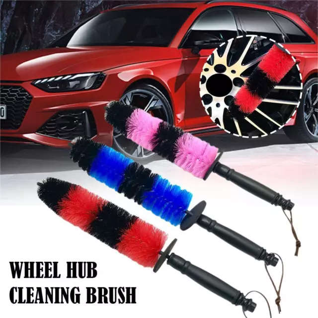 Plastic Car Auto Motor cycle Wheel Rim Tire Cleaning Brush Tool✨ Washing V0F1