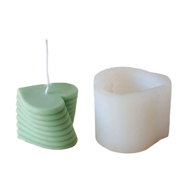 Molde de silicona para corazón giratorio molde de resina epoxi suministros para hacer artesanías antiadherentes