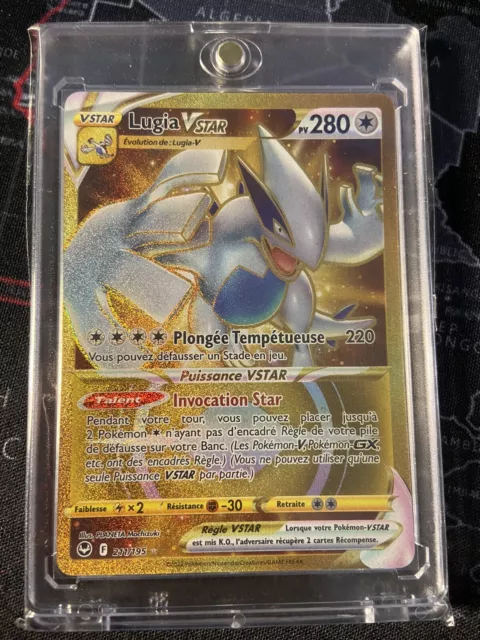 Lugia VSTAR - 211/195 - Secrète Gold Rare - Carte Pokémon Tempête