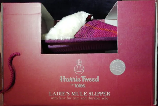 Totes harris sales tweed slippers ladies