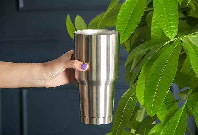 30 Oz Stainless Steel Insulated Tumbler Travel Mug For Hot Cold Coffee With Lid