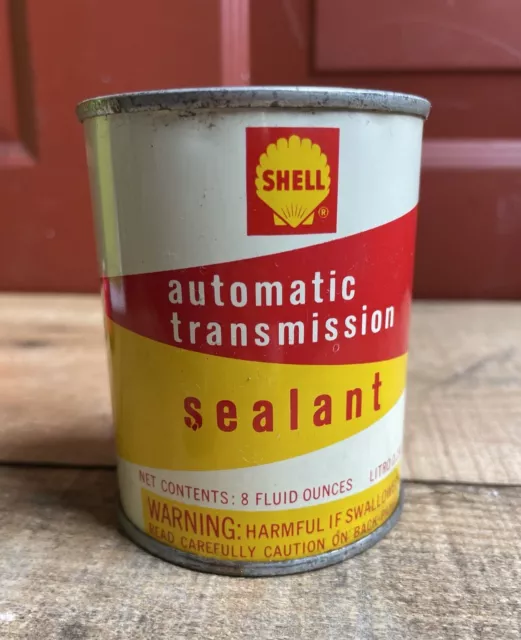 Vintage NOS Shell Motor Oil Automatic Transmission Sealant 8 Floz Can Unopened