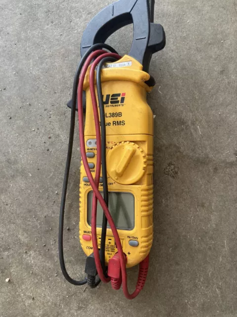 UEi DL389B TRMS Dual Display Clamp Meter - Yellow