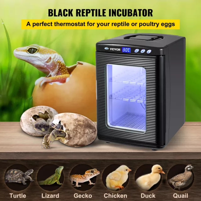 VEVOR Incubateur pour Reptiles de Laboratoire Œufs Portable Refroidissement 25L 2