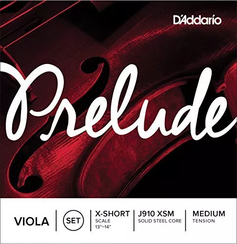 D'Addario Prelude Viola String Set, Extra Short Scale, Medium Tension