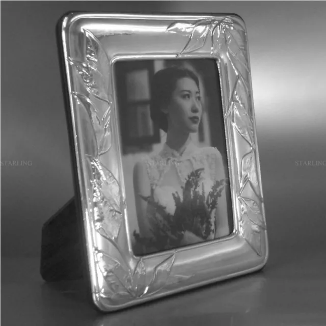 Thin 925 Sterling Silver Frame Photo Frame - Art Nouveau - 9x13 (T1) Photo Size