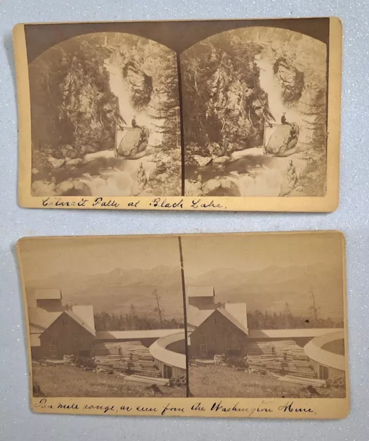 W.D. Churchill, Colorado Photo Stereoview Cards- Washington Mine, Cataract Falls