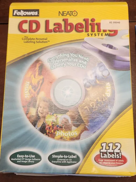 NEW CD LABELER KIT or DVD LABELER KIT~ FELLOWES NEATO 99940 ~ Fast Shipping